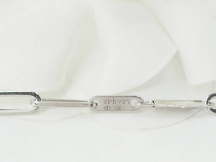Collier Dinh Van Menottes R12 Or Blanc et Diamants