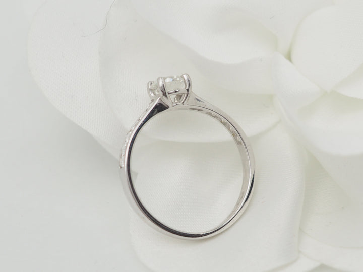 Bague solitaire en or blanc et diamant 0.48ct