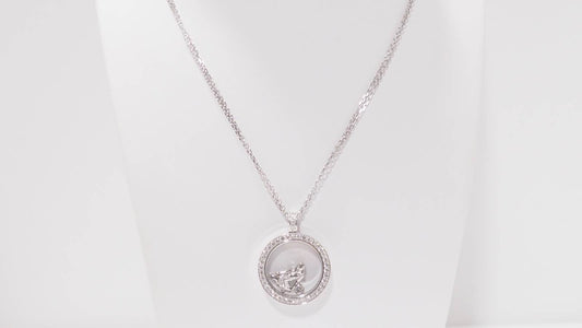 Collier Chopard "happy Diamonds" en or blanc et diamants