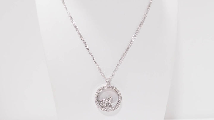 Collier Chopard "happy Diamonds" en or blanc et diamants