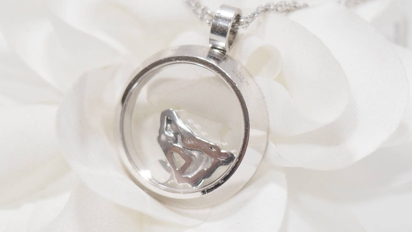 Collier Chopard "happy Diamonds" en or blanc et diamants