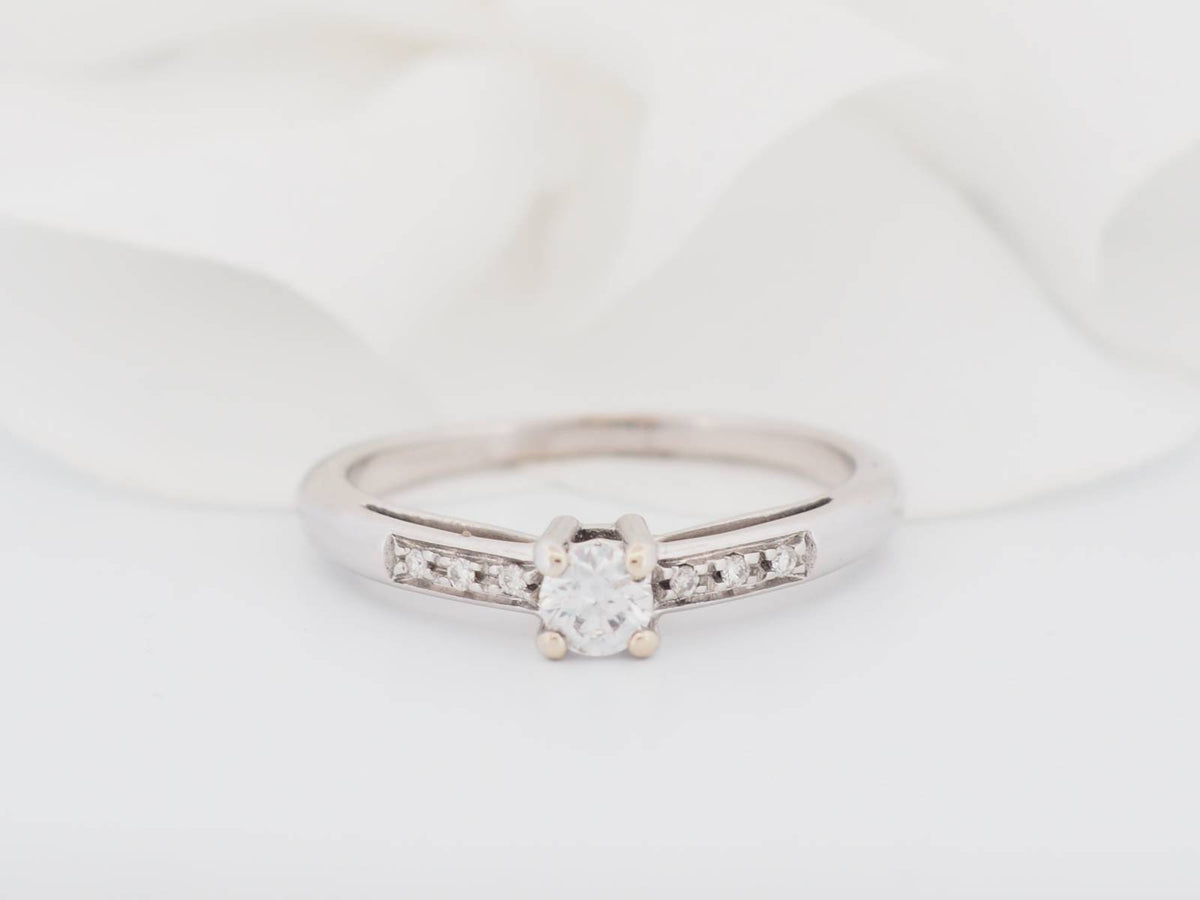 Bague Solitaire Sel de Ma vie en or blanc et diamants en vente à Marseille
