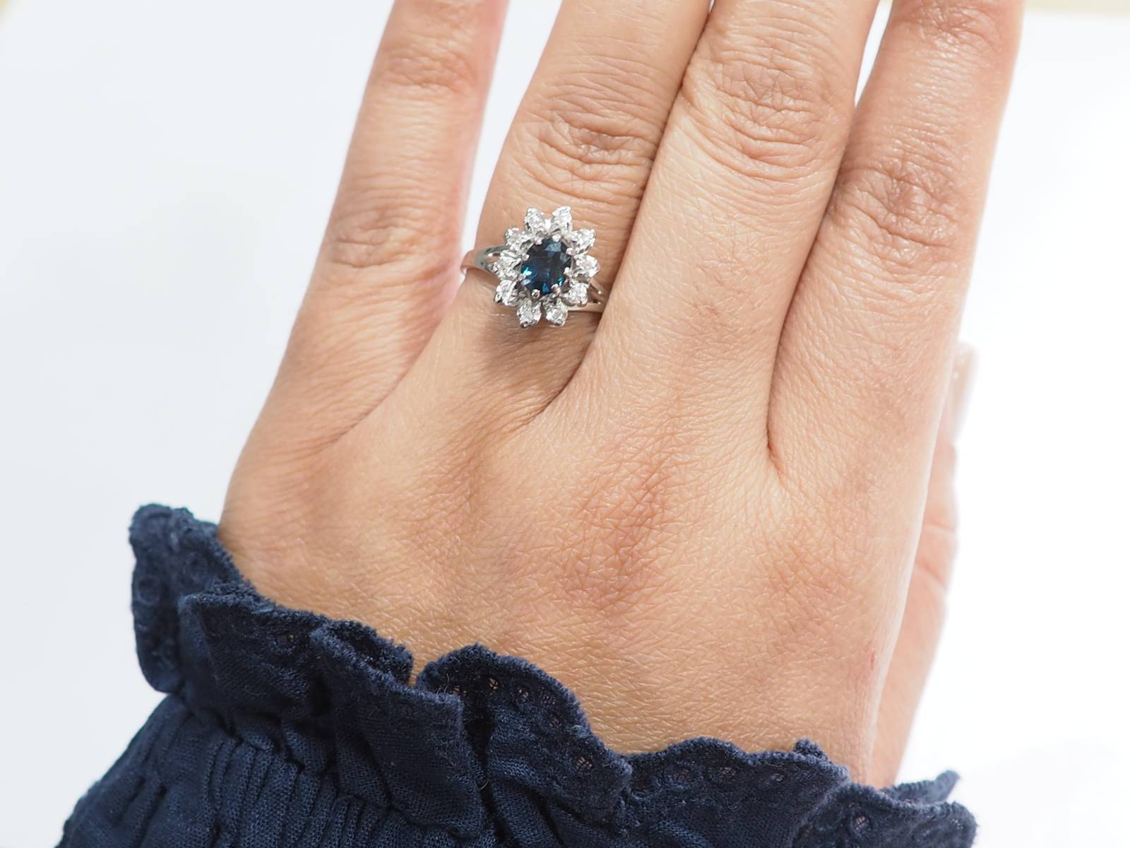 Bague saphir et diamants 