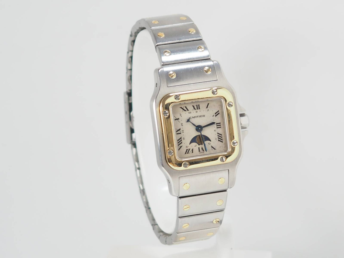 Montre Cartier Santos galbée Moonphase