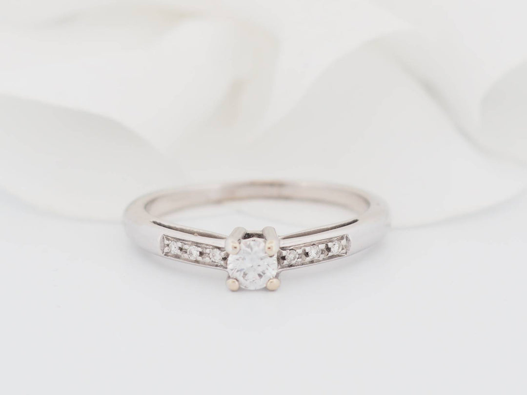 Bague solitaire Mauboussin Sel de ma vie en or blanc et diamant