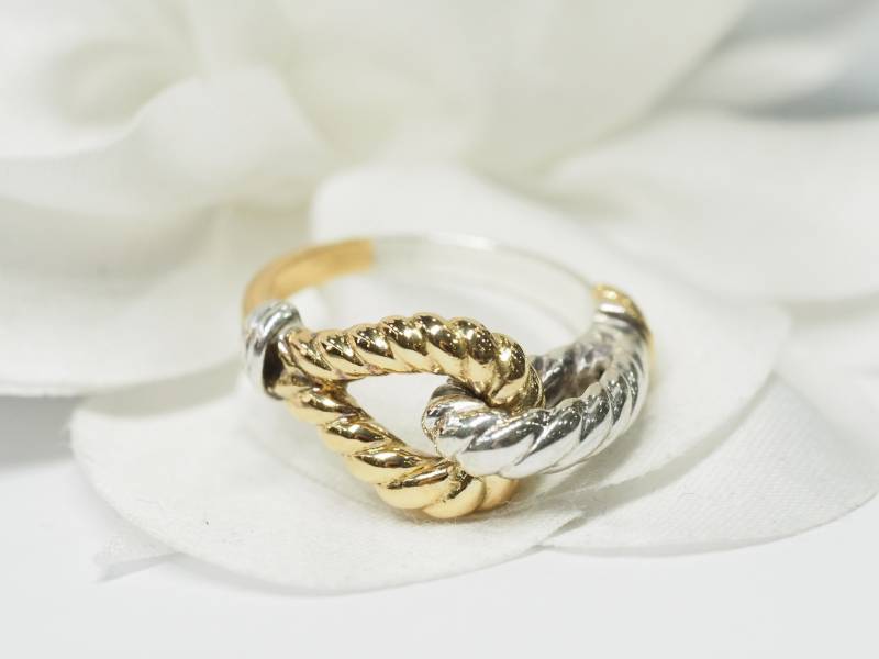 Bague Hermès en or et argent, Bijouterie L'Aurore Marseille