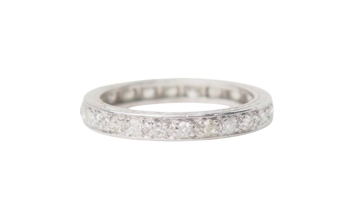Alliance américaine L'Aurore en platine sertie de diamants taille brillant totalisant 0,80 carat