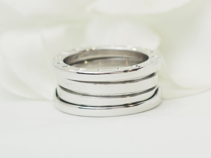 Bague Bvlgari B.ZERO1 en or blanc 18 carats, 8 mm de large, signée L&