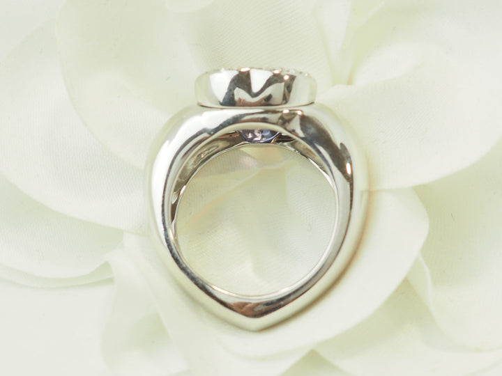 Bague coeur Piaget en or blanc 18k avec tanzanite et diamants, collection L&