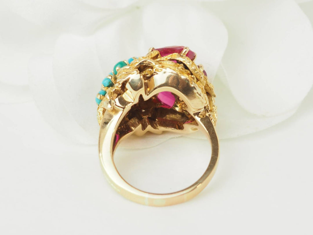Bague fleur vintage L&