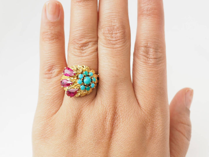 Bague fleur vintage L&
