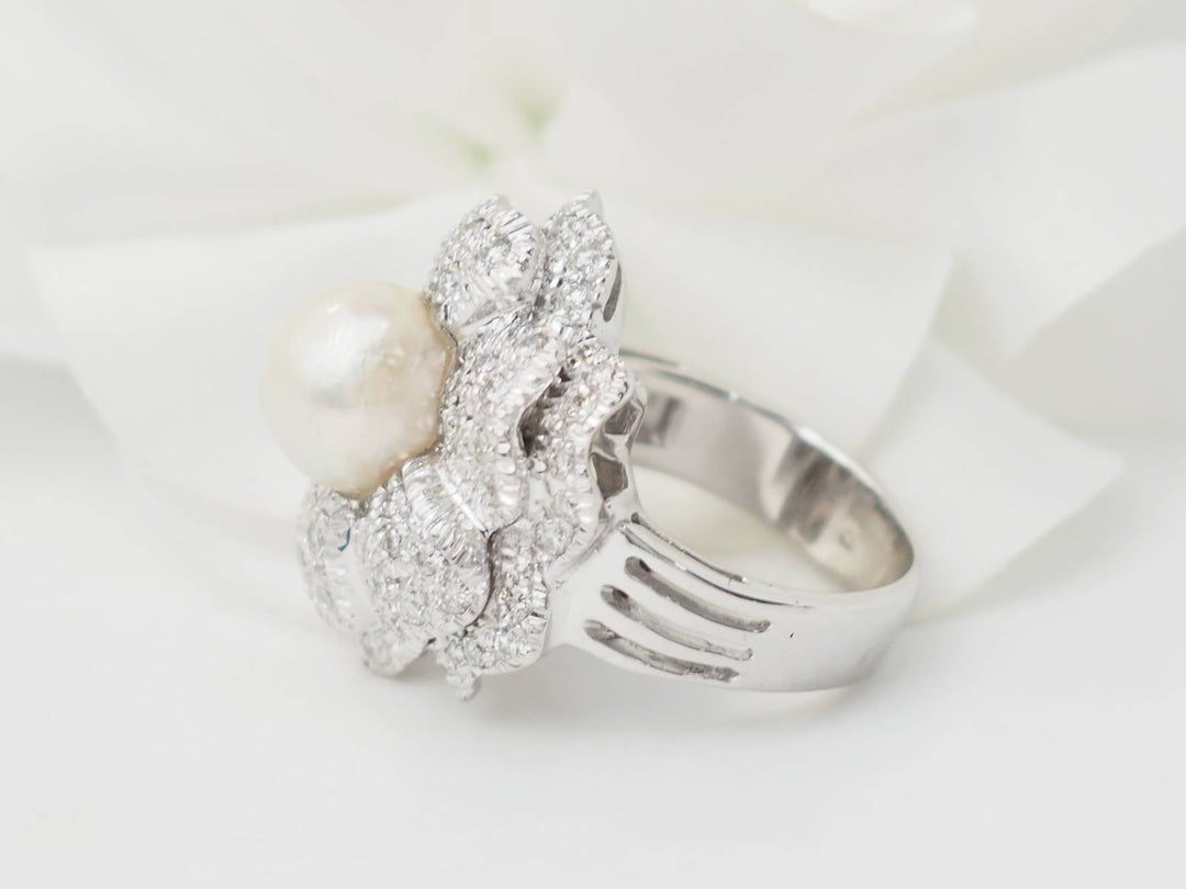 Bague fleur vintage L&