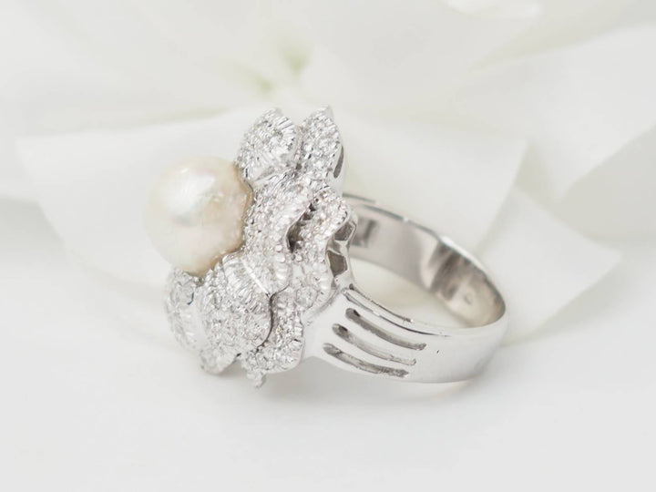 Bague fleur vintage L&