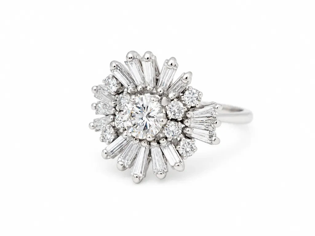 Bague Marguerite Soleil vintage L&