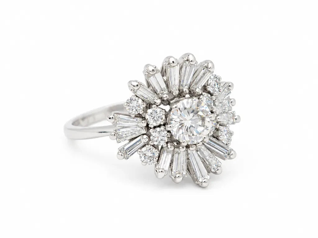 Bague Marguerite Soleil vintage L&