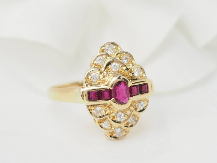 Bague marquise vintage L&