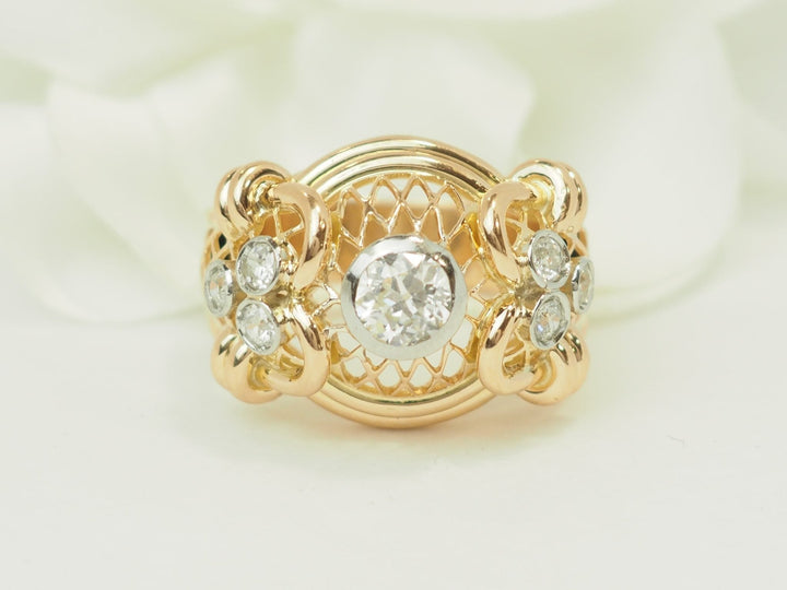 Bague Tank ancienne L&