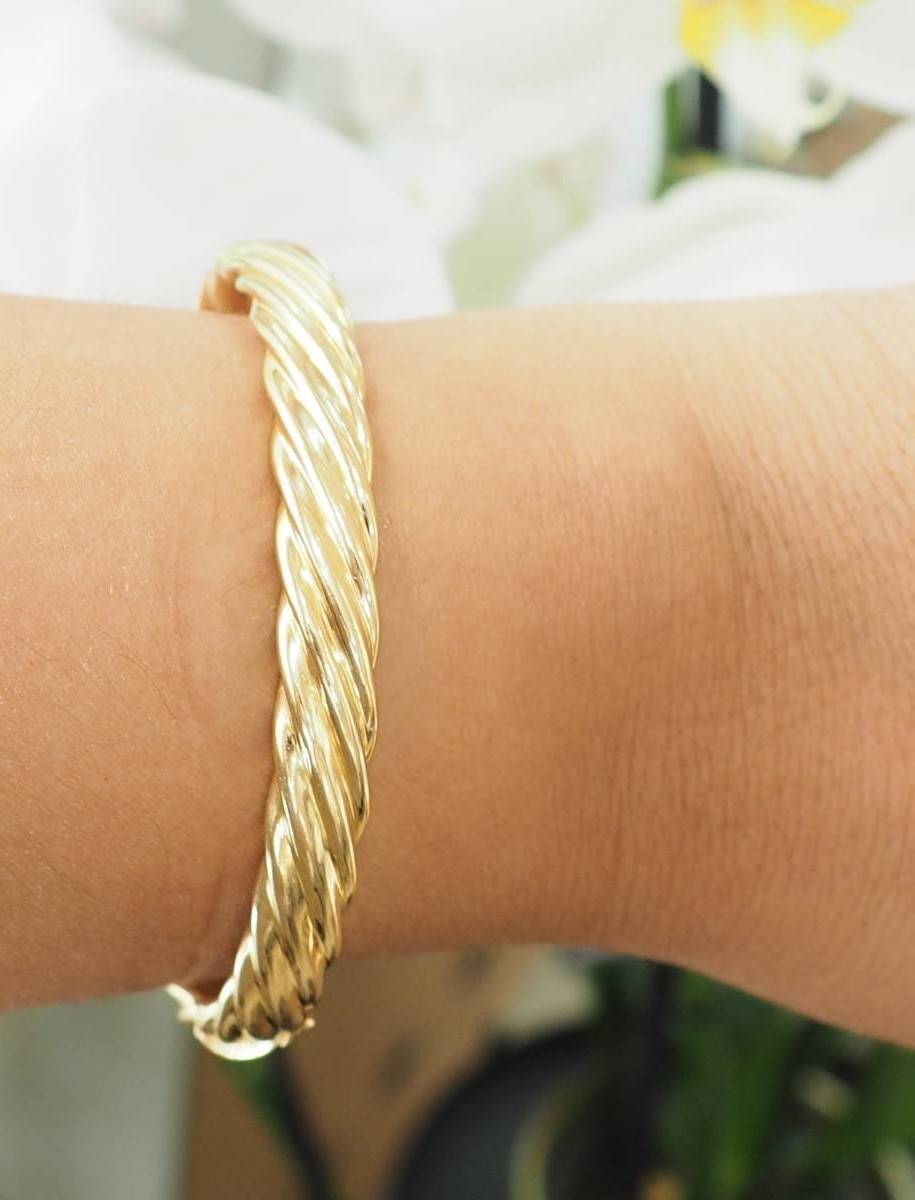 Bracelet jonc torsadé L&