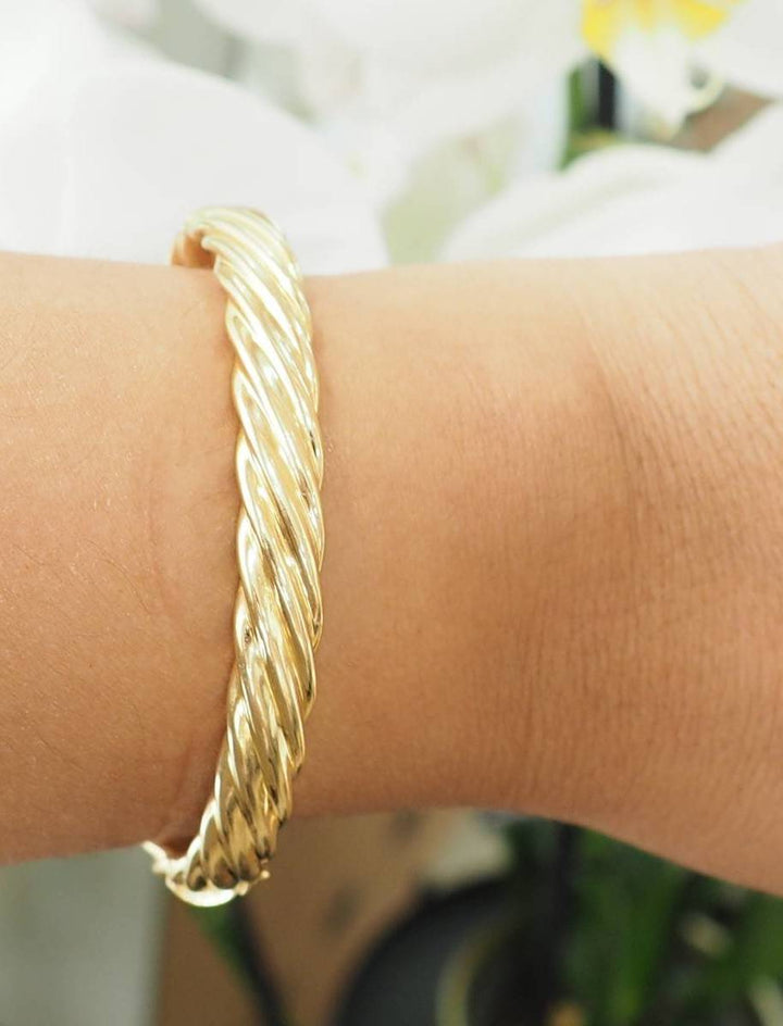 Bracelet jonc torsadé L&