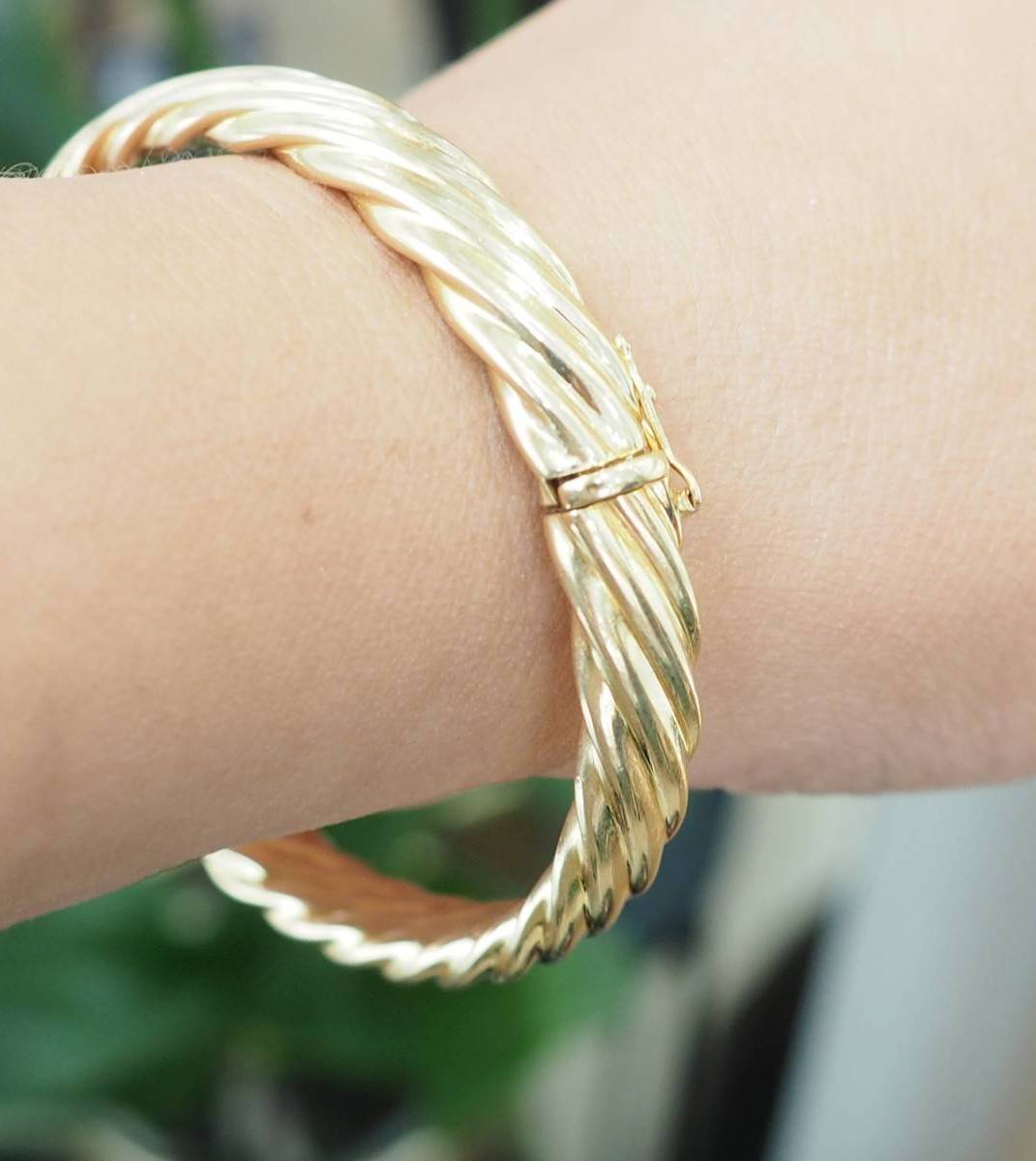Bracelet jonc torsadé L&