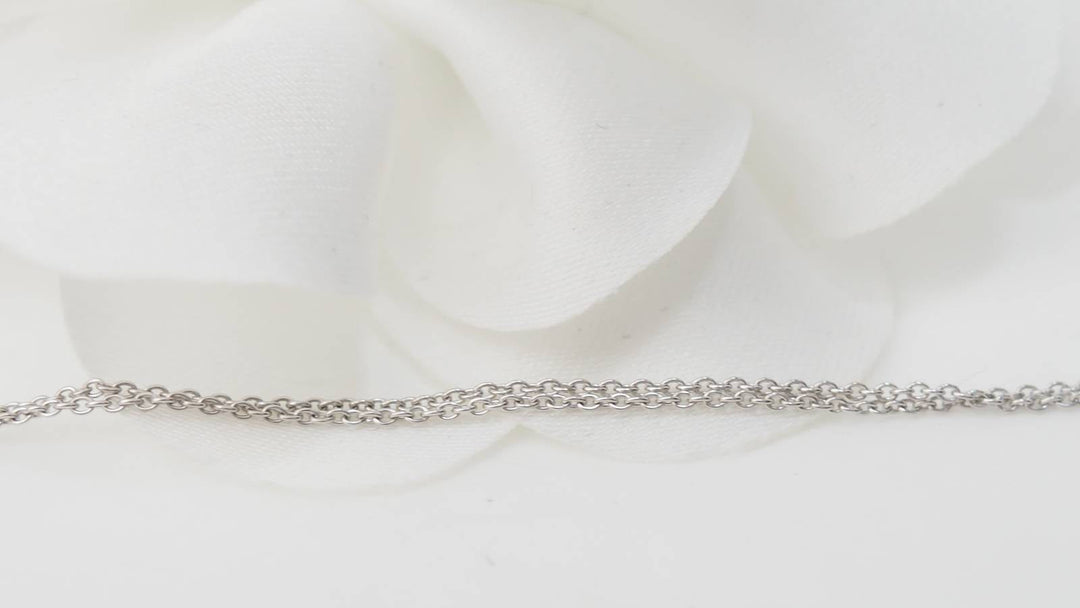 Chaîne maille forçat ronde en or blanc 18 carats de la bijouterie L&