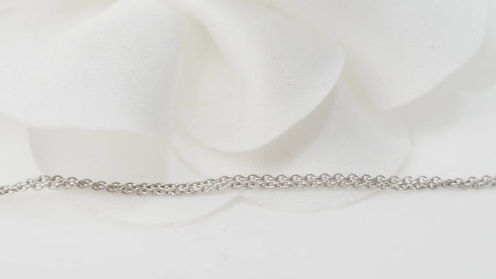 Chaîne maille forçat ronde en or blanc 18 carats de la bijouterie L&