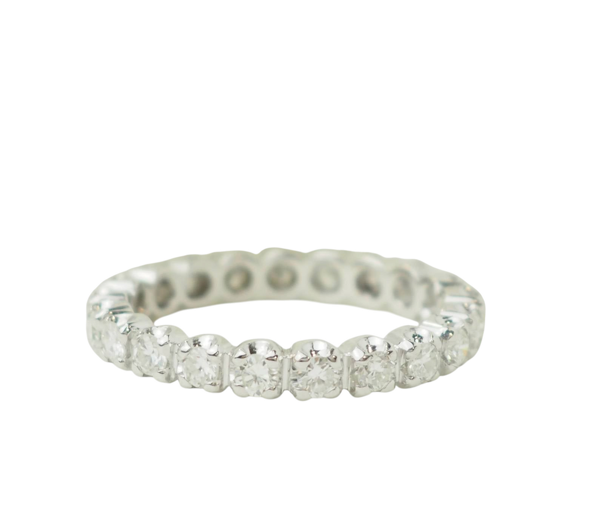 Alliance américaine L'Aurore en or blanc 18 carats sertie de diamants taille brillant totalisant 1,26 carat