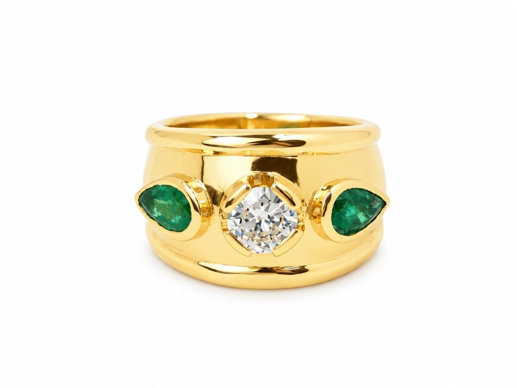 Bague bandeau vintage L&