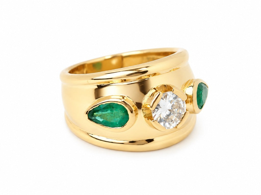 Bague bandeau vintage L&