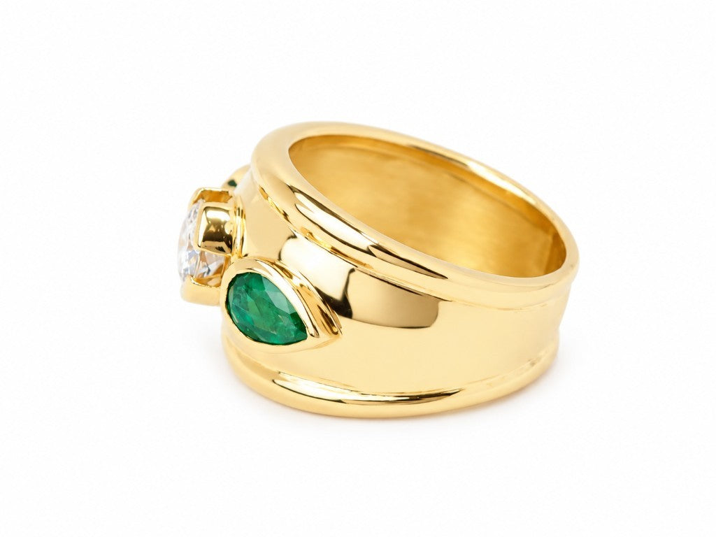 Bague bandeau vintage L&