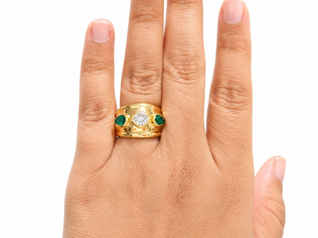 Bague bandeau vintage L&