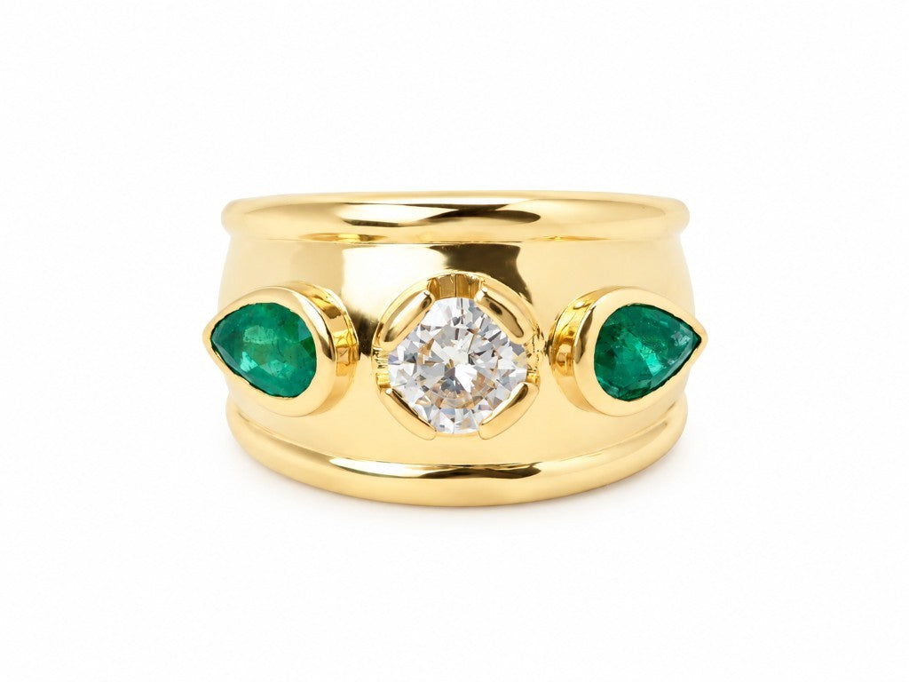 Bague bandeau vintage L&