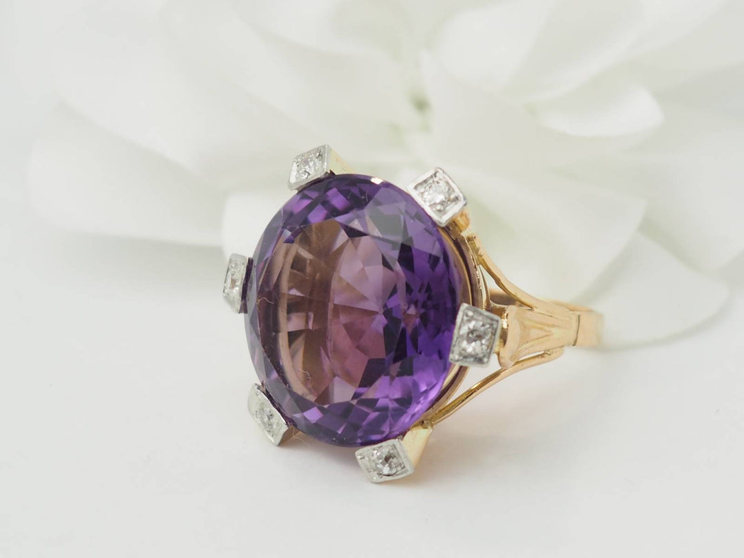 Bague cocktail vintage L&