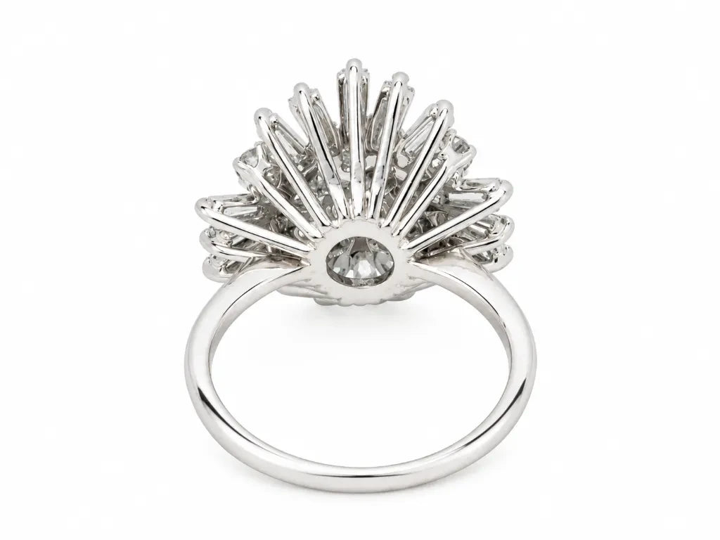 Vue arrière de la bague Marguerite Soleil L&