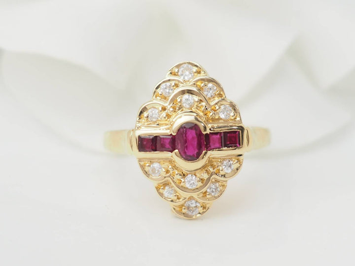 Bague marquise vintage L&