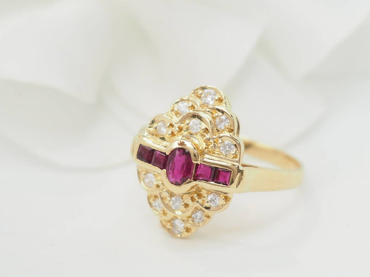 Bague marquise vintage L&