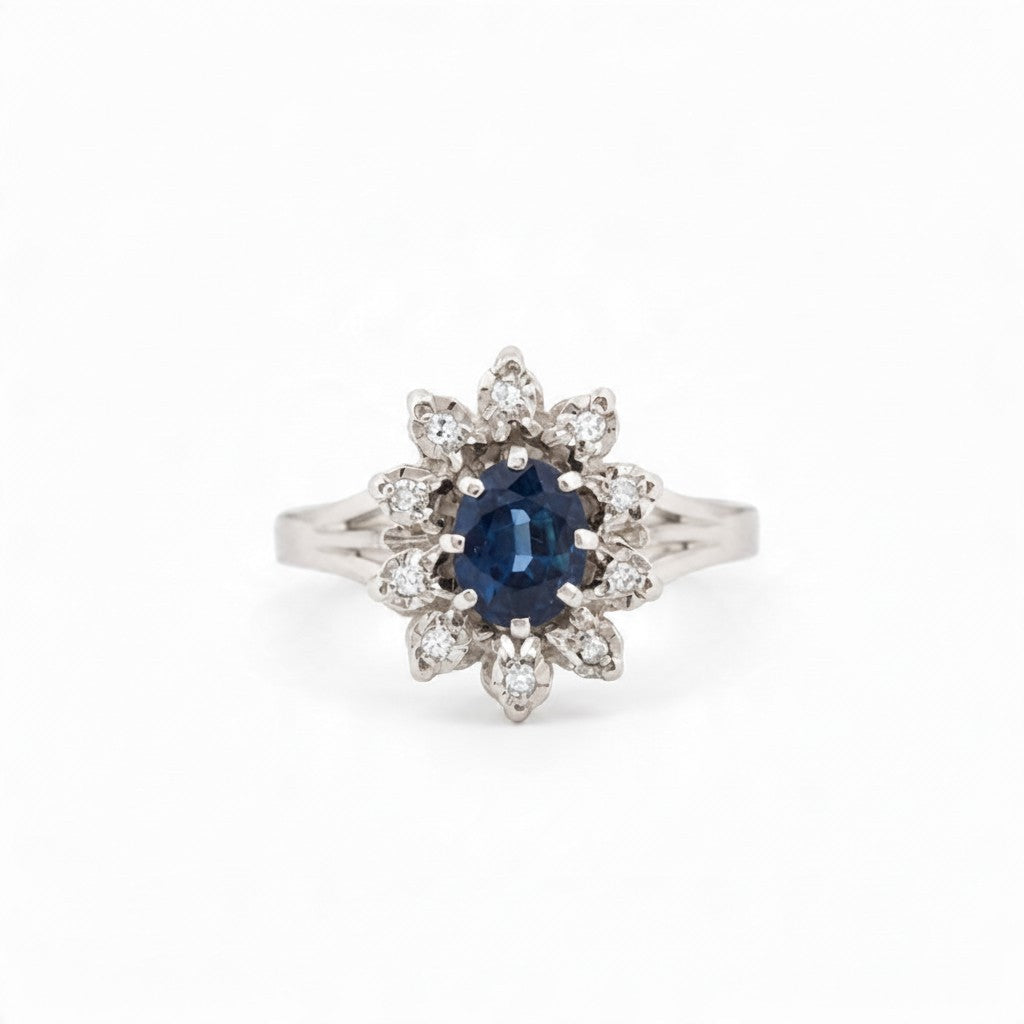 Bague entourage vintage L&