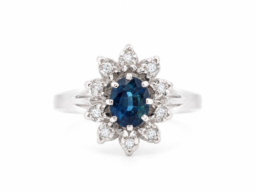 Bague entourage vintage L&