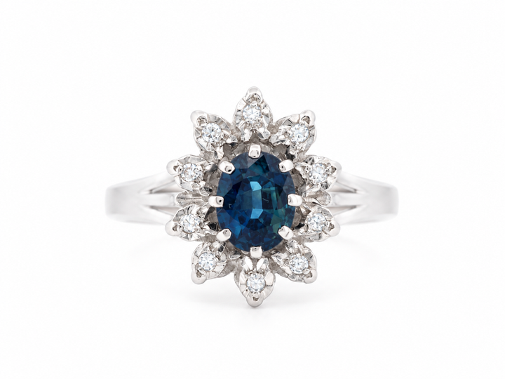 Bague entourage vintage L&