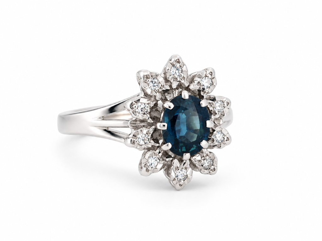 Bague entourage vintage L&