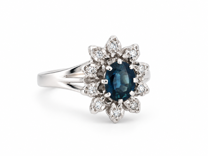 Bague entourage vintage L&