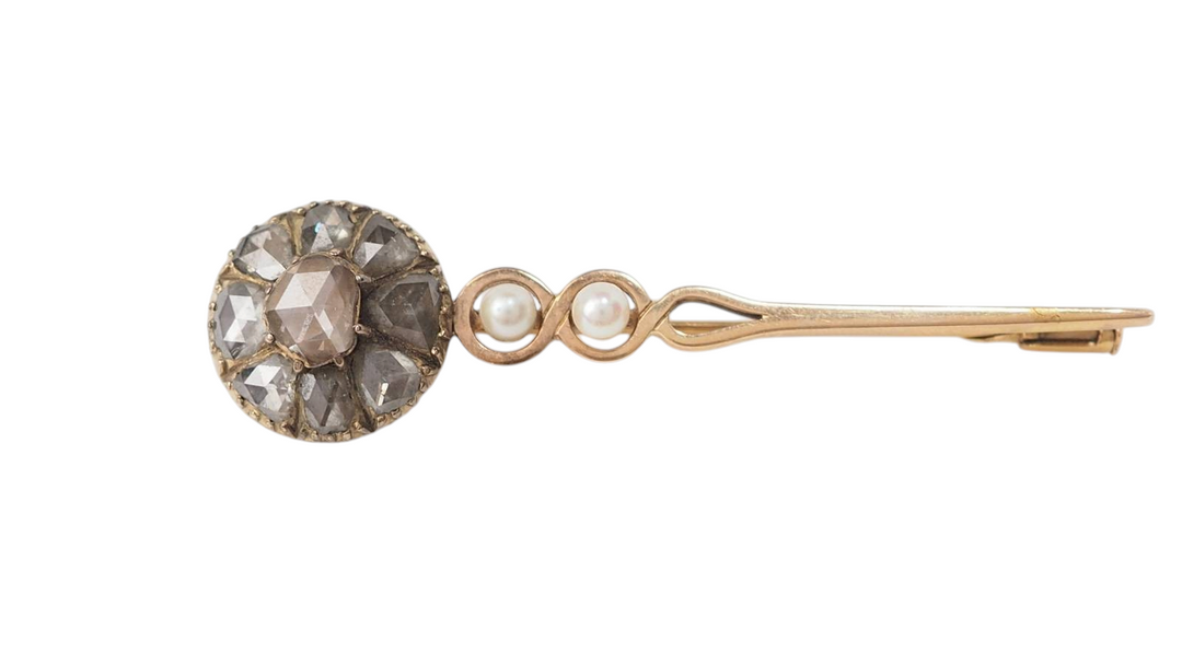 Broche barrette ancienne L&
