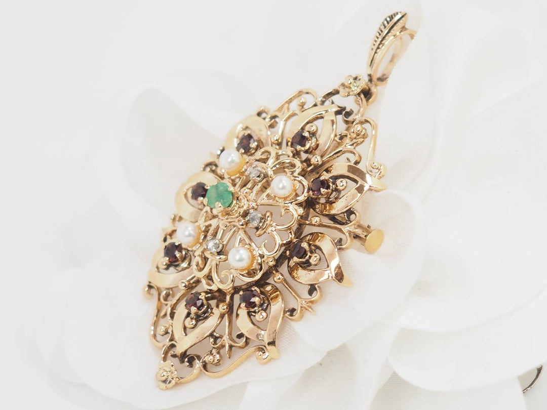 Broche pendentif L&