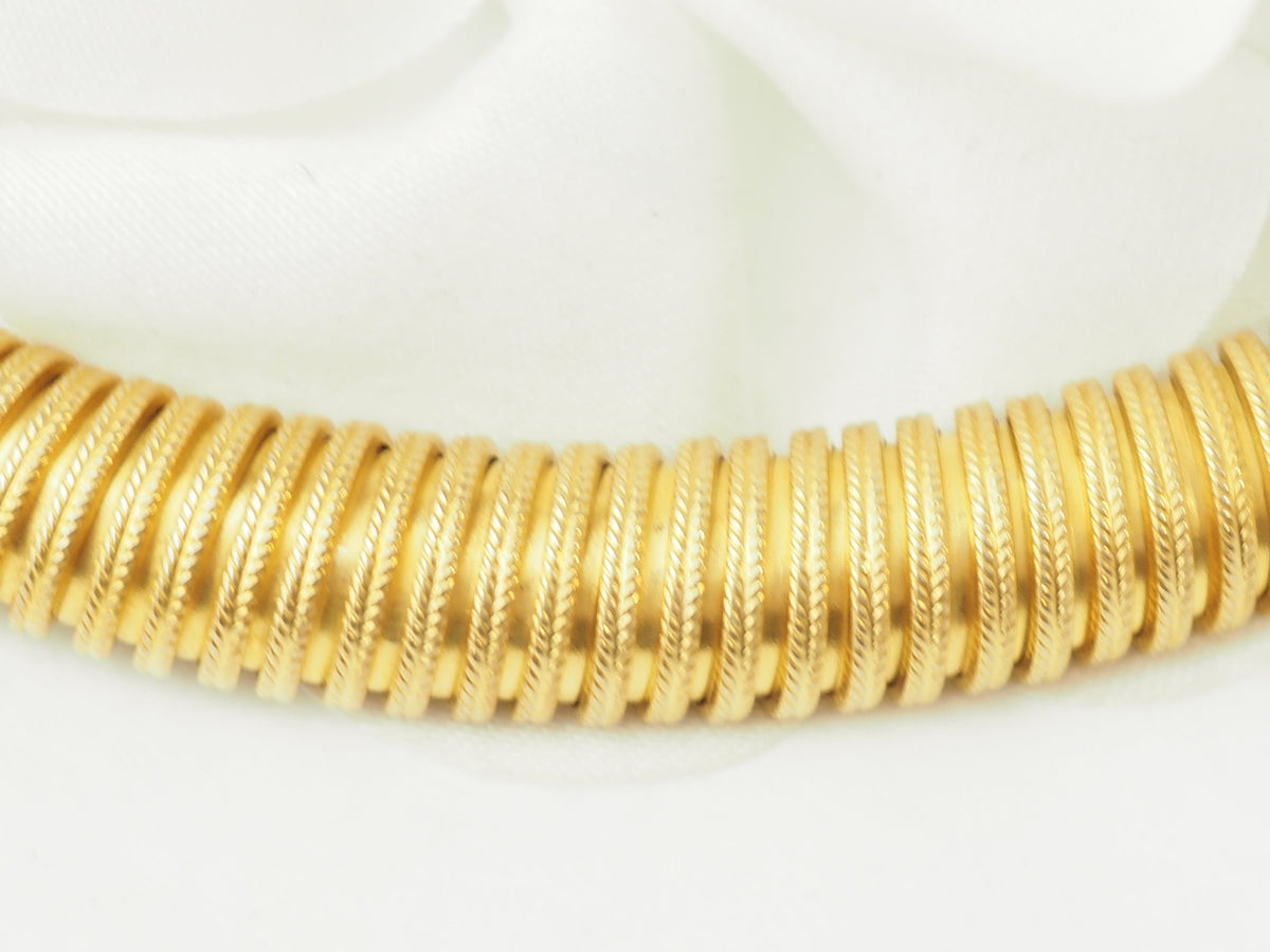 Collier Tubogas Or Jaune 18k Vintage – Collier Luxe Souple