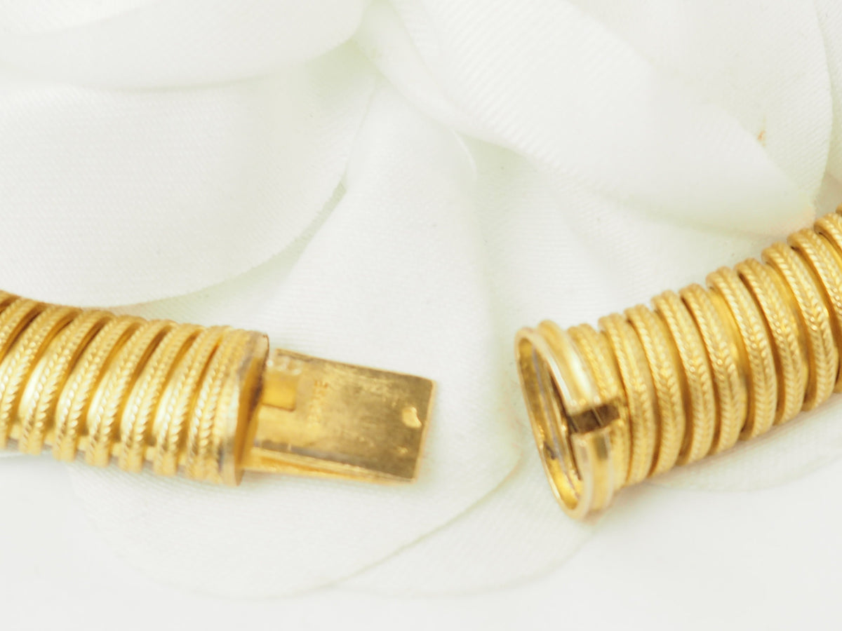 Collier Tubogas Or Jaune 18k Vintage – Collier Luxe Souple