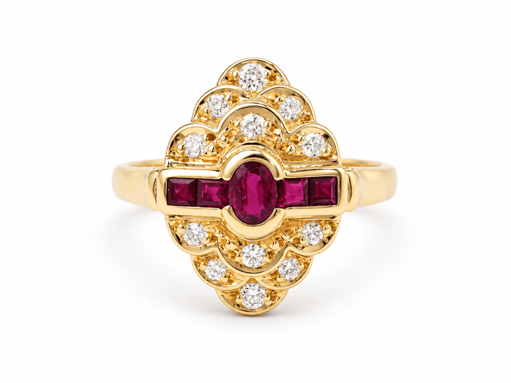 Bague marquise vintage L&