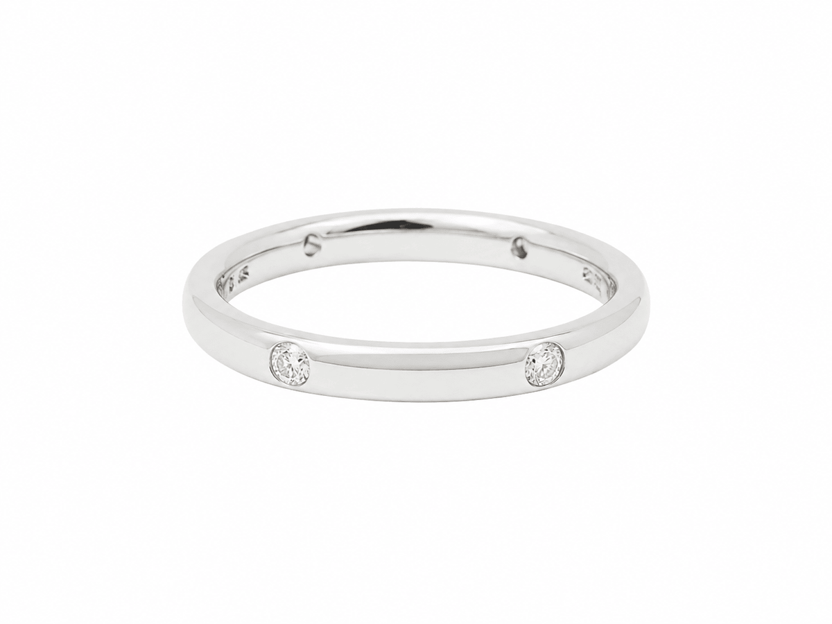 Alliance L'Aurore Pomellato Lucciole en or blanc 18 carats sertie de diamants 0,13 ct