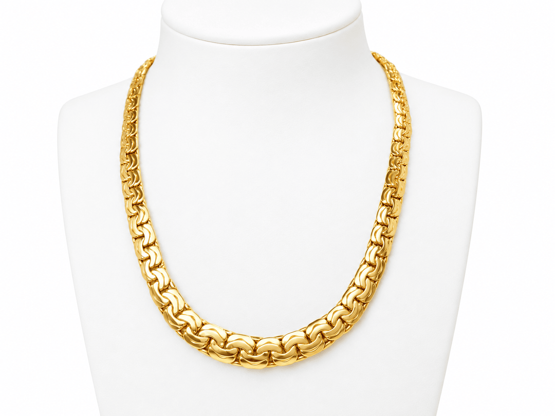 Collier en or jaune 18 carats à maille fantaisie