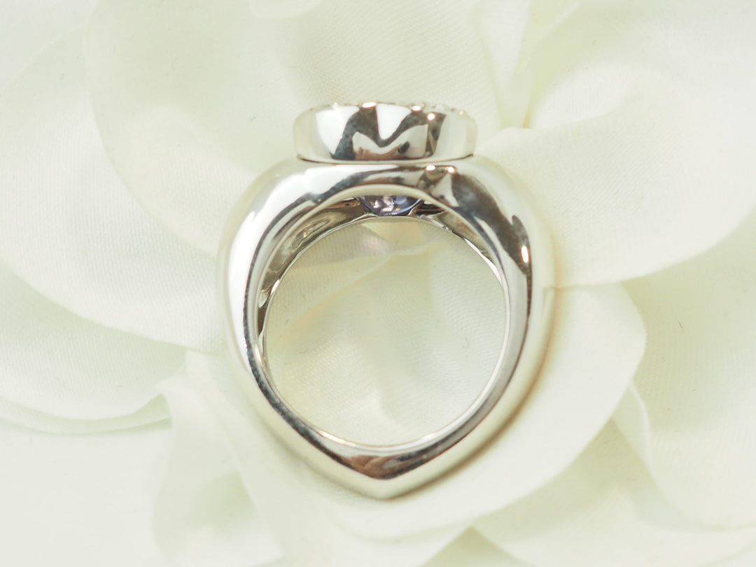 Bague coeur Piaget en or blanc 18k avec tanzanite et diamants, collection L&