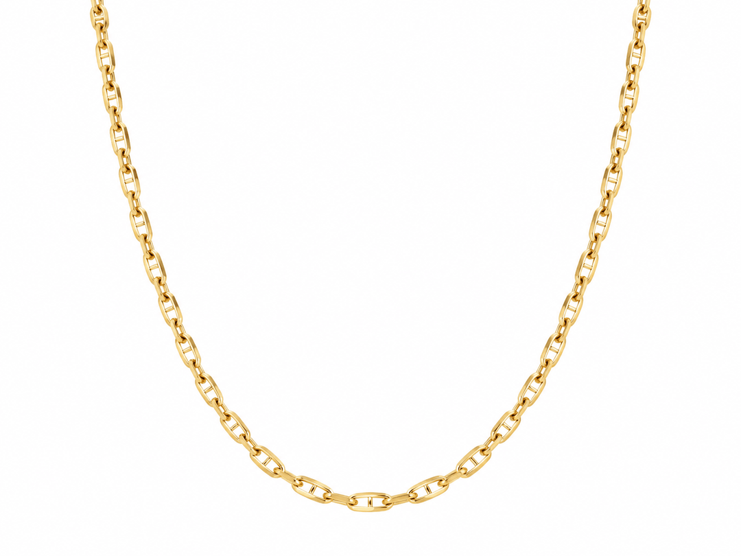 Collier maille marine en or jaune